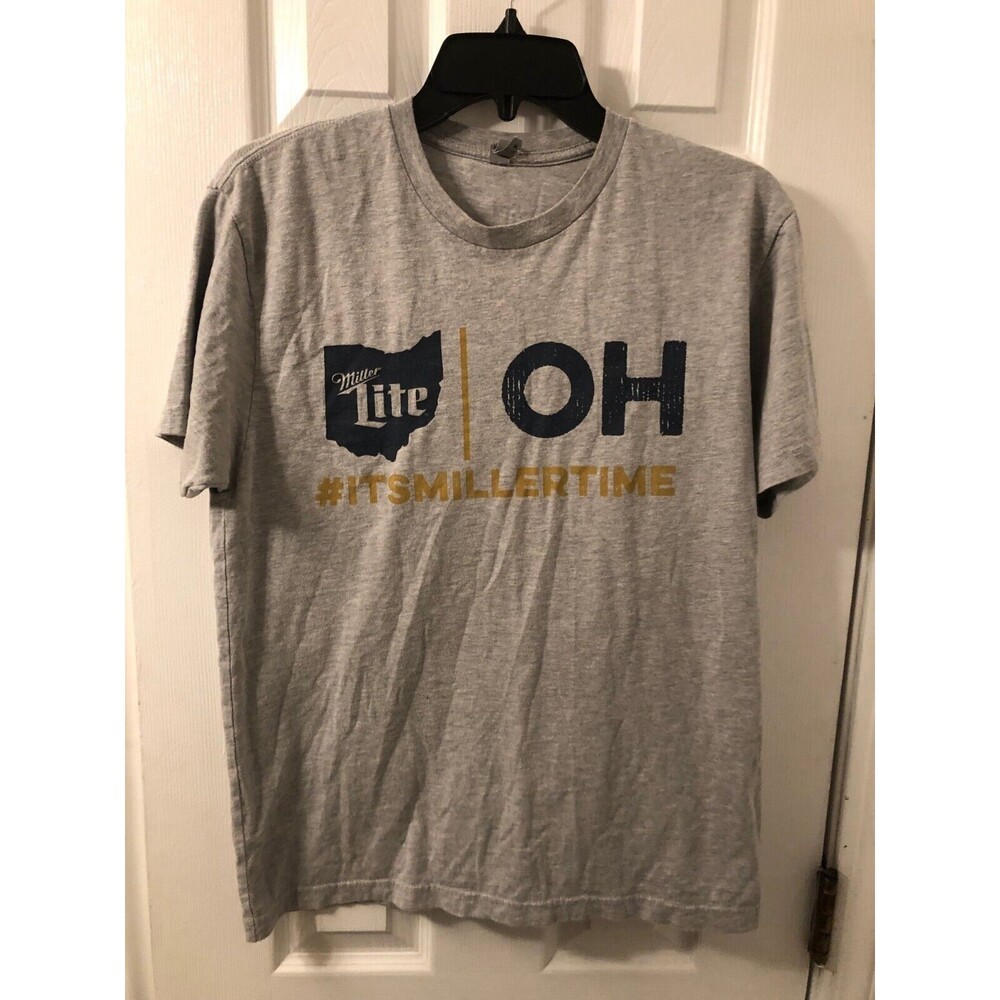 It's‎ Miller Time Ohio (OH) Miller Lite Beer Medium T Shirt Gray